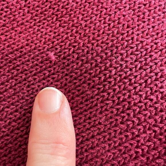 Peruvian Connection Maroon 100% Pima Cotton Cardigan Sweater Size L - Picture 8 of 8
